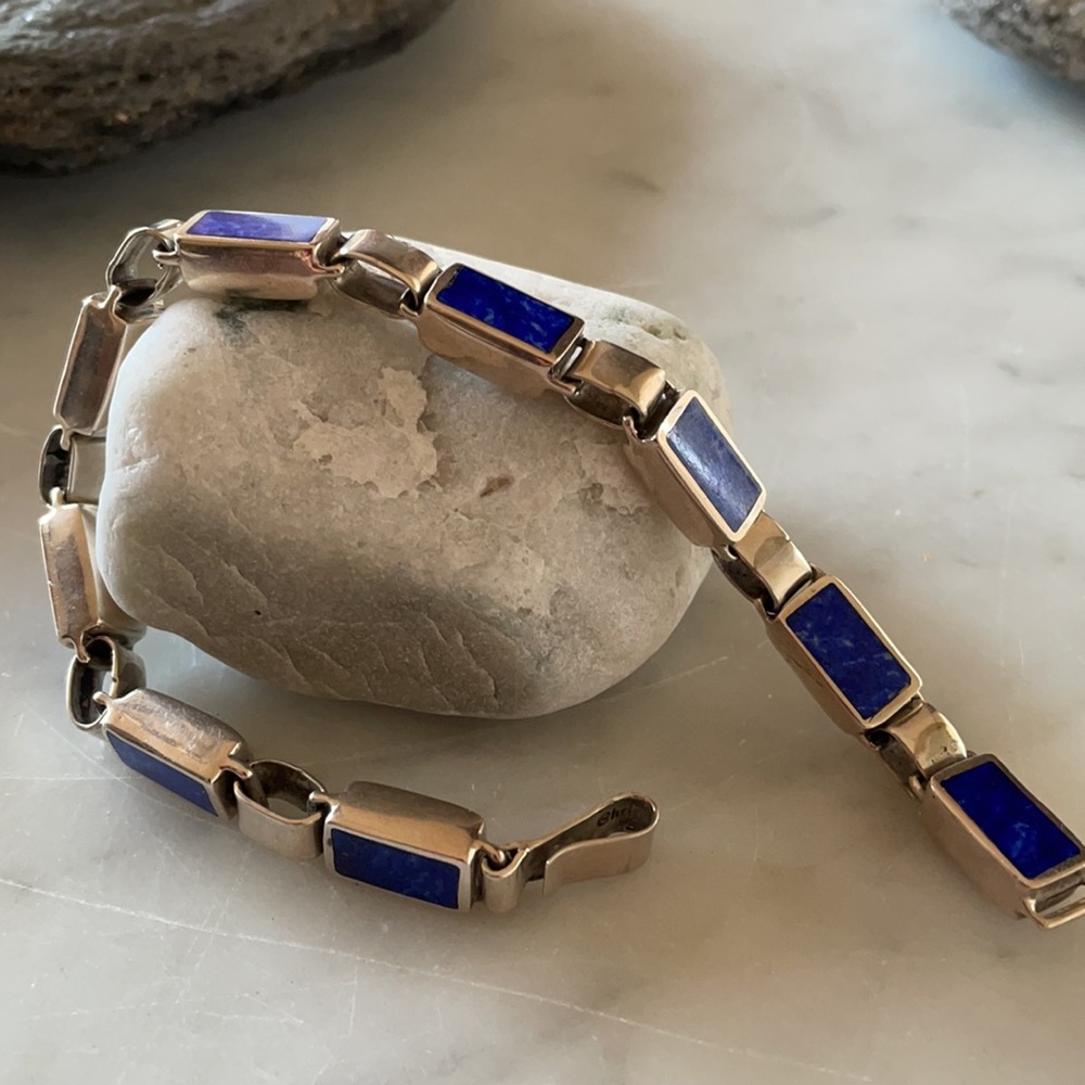 Christin Wolf Lapis Link Vintage Bracelet - Picture 11 of 15